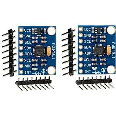 Image de 2pcs GY 521 MPU 6050 mpu6050 Module 3 Axis Analog gyro sensors Accelerometer 6DOF Accéléromètre à Axes et de Virage pour Arduino