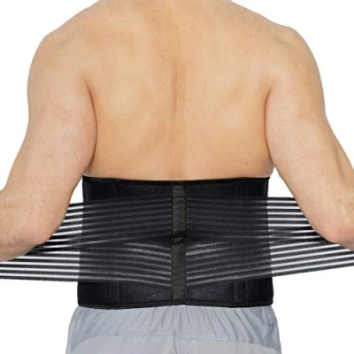 Image de NEOtech Care Ceinture lombaire en néoprène avec sangles de compression doubles, support au bas du dos Soutien vertèbres (Noire, Taille S)