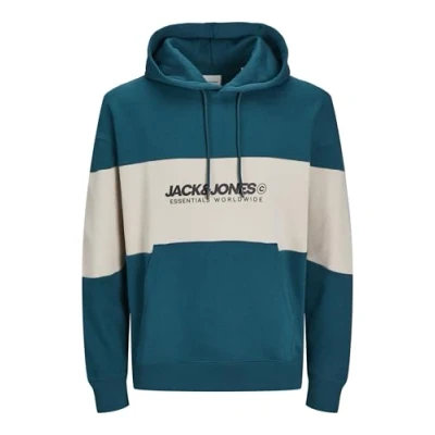 Image de Jack &amp; Jones Jjelegacy Blocking Sweat à capuche, Homme, Taille: Medium, Deep teal