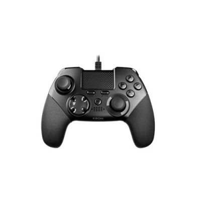 Image de KROM KAISER NXKROMKSR Gamepad filaire, conçu pour la compétition, Joystick et gâchettes analogiques, back sticks configurables, compatible PC, PS3 PS4