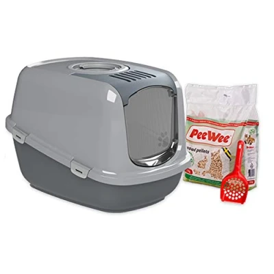 Image de PeeWee EcoDome Bac à Litière Kit de Départ Anthracite/Gris