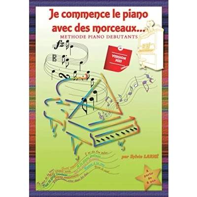 Image de METHODE piano DEBUTANTS &quot;Je commence le avec des morceaux&quot; Grand Livre A4 à spirales. Facile comprendre Partitions connues Comptines Classique Progressif et ludique. Enfants partir de 6 ans.