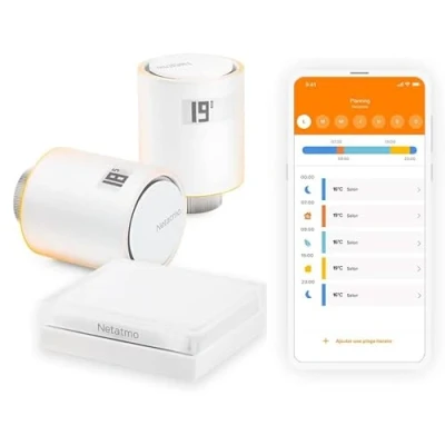 Image de Netatmo Starter Pack Tête Thermostatique Connectée et Intelligente, pour chauffage collectif, NVP FR