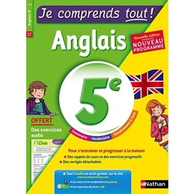 Image de Anglais 5ème cours + exercices audio Je comprends tout conforme au programme de 5e Livre d’occasion Correct