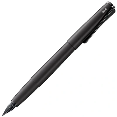 Image de Lamy studio Lx all black Stylo plume dans un élégant corps en métal acier noir PVD taille de M avec cartouche d&#039;encre bleue T 10