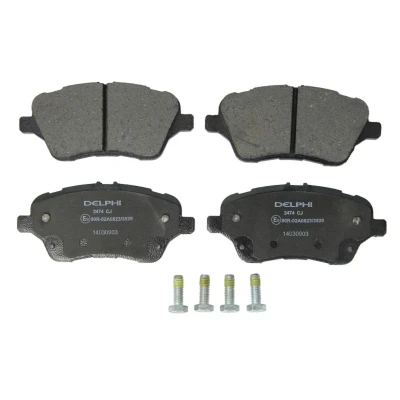 Image de DELPHI LP2474 Jeu de plaquettes frein non préparé pour indicateur d&#039;usure avec tôle anti bruit accessoires FORD: B Max, FIESTA 6, 6 Van