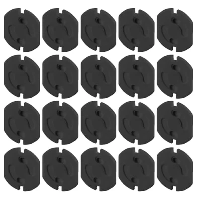 Image de Offgridtec Accessoires Lot de 20 cache prises à mécanisme tournant Noir