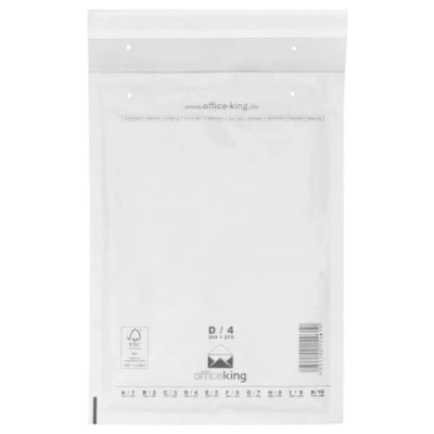 Image de officeking Lot de 100 Enveloppes à bulles D4 Blanc 200 x 275 mm DIN B5 C5+ Avec coussins d&#039;air rembourrées