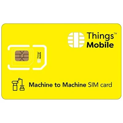 Image de Carte SIM pour M2M Things Mobile Couverture Mondiale, réseau Multi opérateur GSM/2G/3G/4G LTE, sans coûts Fixes, échéance avec des tarifs compétitifs. 10 de crédit Inclus