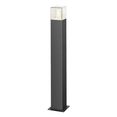 Image de Lucande luminaire extérieur Keke à intensité variable (Moderne) en Noir Aluminium (1 lampe,à E27), borne lumineuse, pour socle