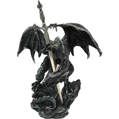Image de Nemesis Now Coupe Papier en résine Motif épée de Dragon Noir 22,5 cm Taille Unique