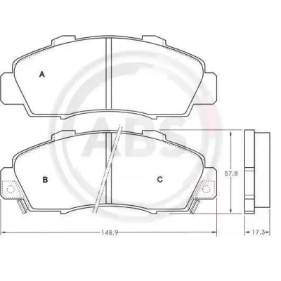 Image de Kit de plaquettes frein, frein à disque A.B.S. 35132