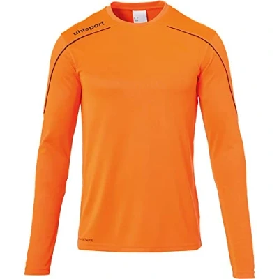 Image de uhlsport Stream 22 Langarm Maillot Homme, Fluo Orange/Schwarz, M