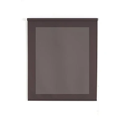 Image de Uniestor Basic Store Enrouleur uni translucide Gris Marron, 140 x 175 cm (Largeur Hauteur) Taille du Tissu 137 170 cm. Stores de fenêtre