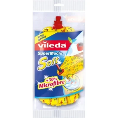 Image de Vileda SuperMocio Soft balai à franges et éponge Rouge, Jaune Neuf