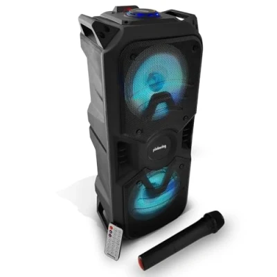 Image de Pickering Enceinte Autonome High Power LED RVB 400W USB/BT/SD/FM + Micro sans Fil CX6