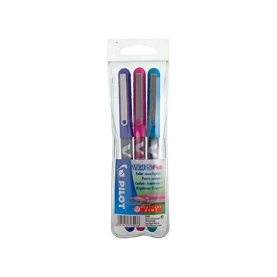 Image de Pilot V Ball 0,5 Roller encre liquide Pochette de 3 Turquoise/Rose/Violet Pointe fine