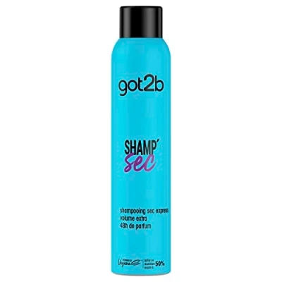 Image de Schwarzkopf got2b Shamp&#039; Sec Shampoing Express pour Cheveux, Volume Extra et 48h de Parfum Formule Végane Sans Résidus Blancs Donner du 200 ml