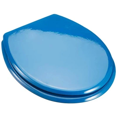 Image de Abattant Wc MDF Bleu Marine MSV Universel Fixation par le dessus avec entraxe universelle