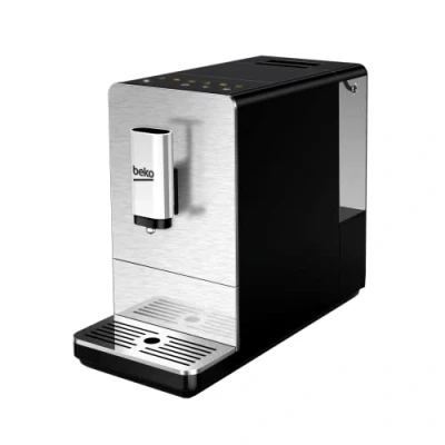 Image de BEKO, Machine à café, expresso automatique, 1350 W / 19 bars, Capacité café : 125 g, eau 1,4L, Système autonettoyant, 5 niveaux de broyage, Arrêt Façade Inox Brossé