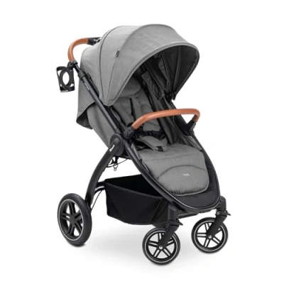Image de hauck Poussette Compacte UpTown jusqu’à 22 kg, Inclinable, Position Allongée, Pliable à 1 Main, Guidon Réglable, Capote Pare Soleil, Porte Gobelet Gris Chiné