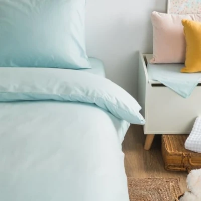 Image de Kadolis Housse de Couette Unie en Coton Bio pour lit 1 Personne