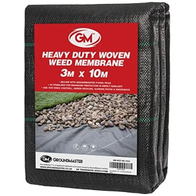 Image de Bâche geotextile résistante Contre Les Mauvaises Herbes de 10 m Large, GroundMaster 3m x 10m
