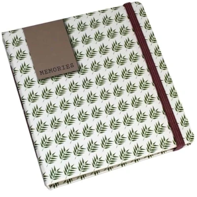 Image de Hama album photo à pochettes &quot;Fern&quot; (format de 11,7 cm x 12,7 cm, pour 28 instantanés, photos jusqu&#039;à 8,9 10,8 pages, élégant, insertion latérale) Multicolore