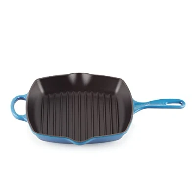 Image de Le Creuset Griddle Pan Signature Azure 26 x cm enamelled non stick coating