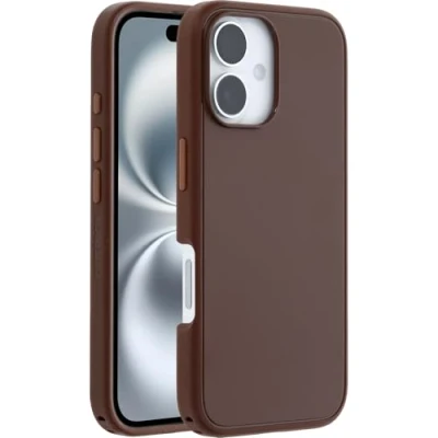 Image de OtterBox Coque Symmetry Series MagSafe pour iPhone 16, Antichoc, résistante aux Chutes, de Protection Fine, supporte 3X Plus Chutes Que la Norme Militaire, Brun