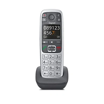 Image de Téléphone Gigaset E 560 Combiné filaire avec haut parleur et identification de l&#039;appelant Noir argent