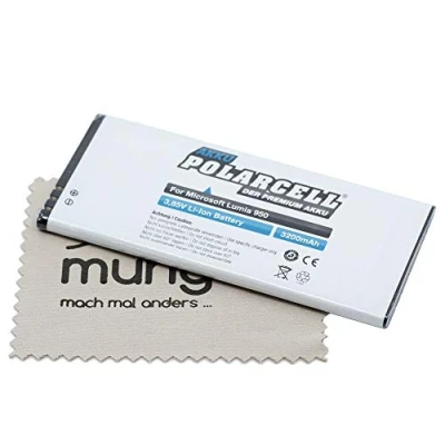 Image de Batterie de Rechange pour Microsoft Lumia 950 (Compatible avec d&#039;origine BV T5E) chiffon nettoyage mungoo