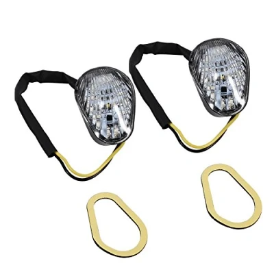 Image de 1 Paire de Clignotants LED, 12 V étanche 14 LED Clignotant Avant Encastré pour R1 2002 2008 R6 2003 2014 R6S 2006 2009(Coque transparente)