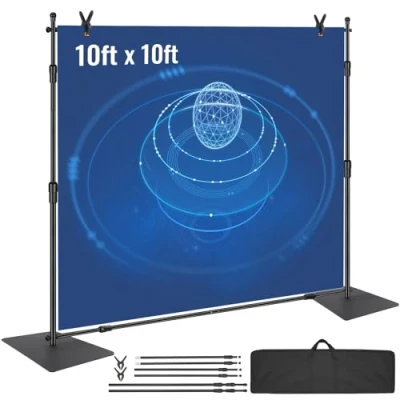Image de Support Fond Photo VEVOR ZG 18TL Base en Acier au Carbone 3048x3048 mm