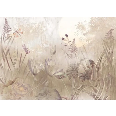 Image de Komar Papier peint photo non tissé Motif Pond Dragonfly Dimensions 350 x 250 cm Largeur 50 prairie, fleurs, chambre à mouton, salon
