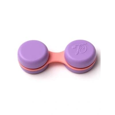 Image de SPORTS WORLD VISION Étui de Rangement/trempage pour lentilles Contact Bleu foncé Macaron Yeux Gauche/Droit Étuis à durables, compacts, Portables et étanches 1 pièce
