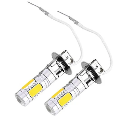 Image de EBTOOLS pour Ampoule LED h2 h3 jaune ampoules de Conduite Brouillard la Voiture LED,12V 5 SMD Ampoules, 2 PCS 7.5W 5730 Lamp