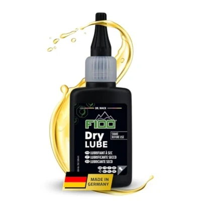 Image de Dr. Wack F100 Lubrifiant sec pour vélo 50 ml chaîne repoussant la saleté &amp; l&#039;eau Protège contre l&#039;usure Convient tous les vélos Entretien Premium