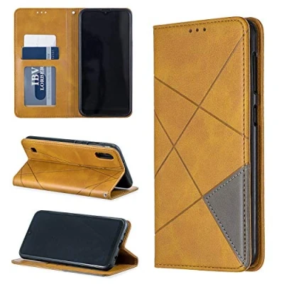 Image de Coque pour Samsung Galaxy A10 housse de protection ,Coque SM A105G/DS 2019 / A105FN/DS A105N A105M M105F/DS M10 Étui à rabat en cuir PU Case Yellow