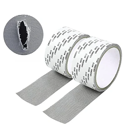 Image de CENRONG Réparation de Fenêtre，2rouleaux Ruban adhesif reparation moustiquaire adhésif en fibre verre fenêtre kit，pour Fenêtres Insectes