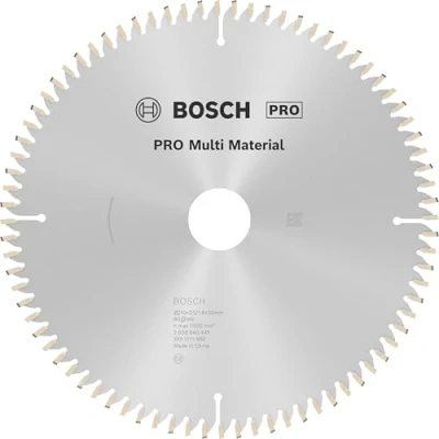 Image de Bosch 2608640445 Lame de scie Circulaire Multi Material 210 x 30 2,5 mm, 80, 1 pièce, Gris