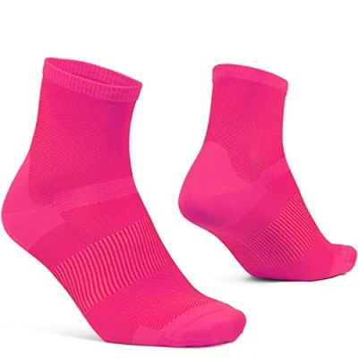 Image de GripGrab Lightweight Airflow Mesh Sommer Radsport Socken Atmungsaktiv 10 Farben 2 Längen High Performance Fahrradsocken Chaussettes de Cyclisme, Rouge foncé Court, 35 38 Mixte