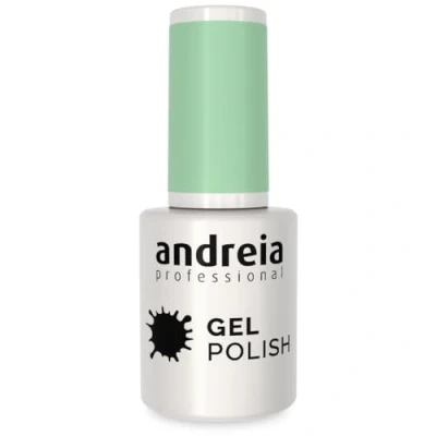 Image de Andreia Vernis Gel Semi Permanent pour Lampe UV/LED à Ongles Couleur Intense Tenue 4 Semaines French Manucure 286 Vert pastel Nuances de Bleu 10 ml