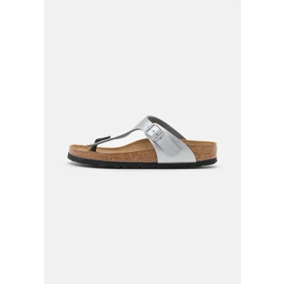 Image de Birkenstock Gizeh Femmes argenté Birko Flor Tong, EU 38