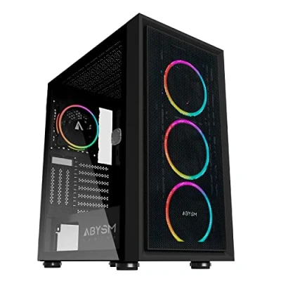 Image de Boîtier ATX ABYSM Danube Blanc Verre trempé 1 x USB 3.0, 2 2.0 ARGB