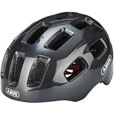 Image de ABUS Casque de vélo Youn I 2.0 avec lumière pour enfants, adolescents et jeunes adultes filles garçons Titan (scintillant), taille M