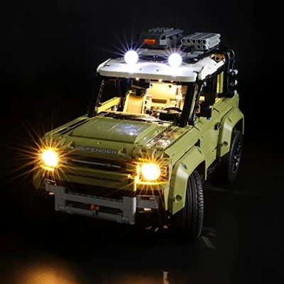 Image de BRIKSMAX Kit de LED pour Lego Technic Land Rover Defender,Compatible avec La Maquette 42110, Construction n&#039;est Pas Incluse…