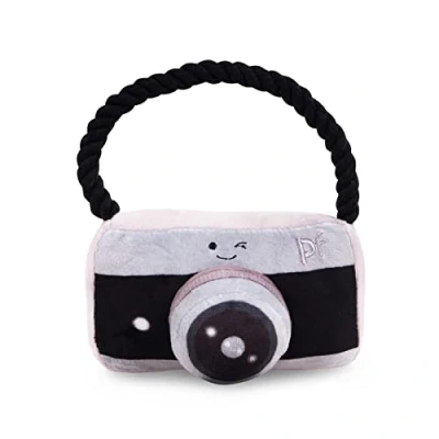 Image de Petface Jouet en Peluche pour Chien avec caméra rétro