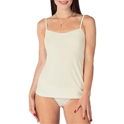 Image de Bellivalini Ladies Viscose Undershirt BLV50 218 (sous Pull en Viscose) (Écru, XS)