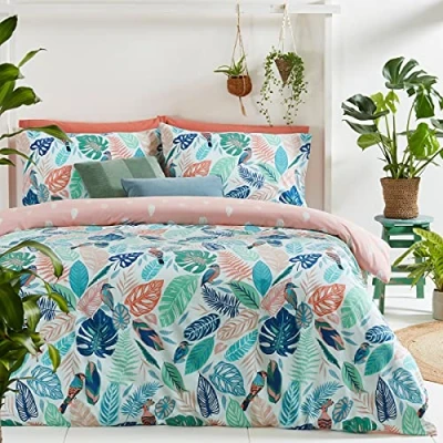 Image de furn. Goyave Housse de Couette et taie Set, Polycoton, Multi, Double